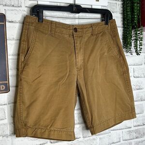 Aeropostale Flat Front 100% Cotton Khaki Shorts Size 30